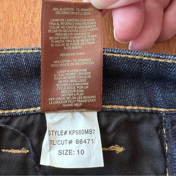 Kut From The Kloth Stevie Straight Leg Mid Rise Dark Wash Jeans Size 10 - Picture 9 of 9